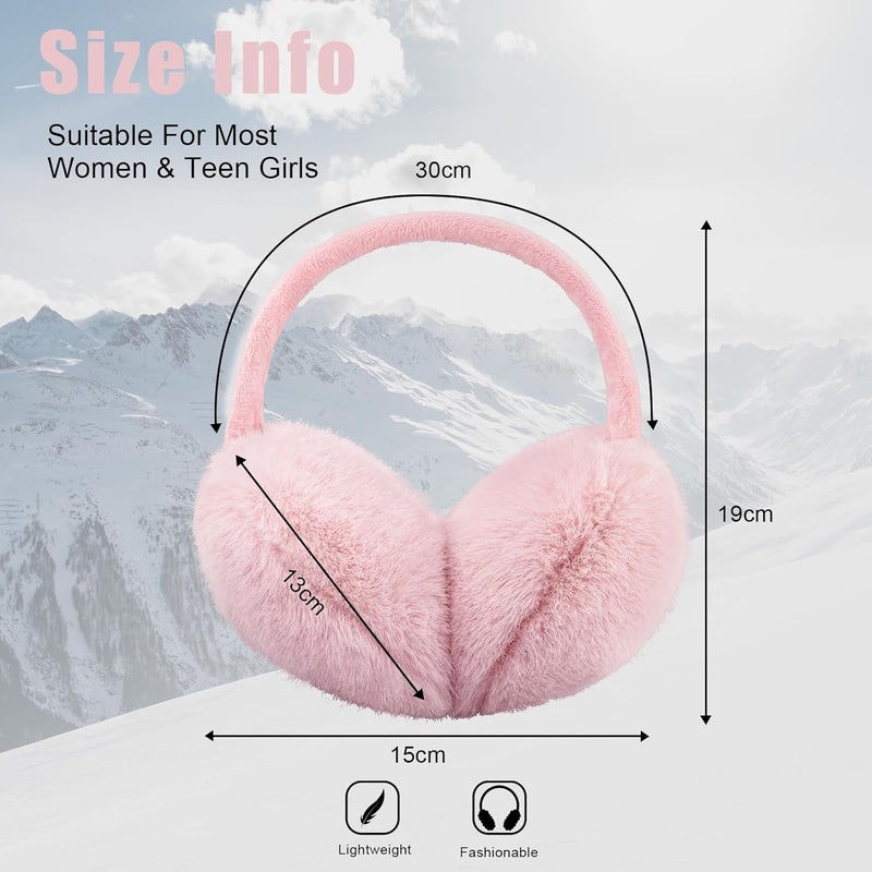 YATANAM Ear Muffs for Women Faux Fur Winter Girls Earmuffs Fluffy Adjustable Ear Warmers Cute Ear Covers - Image 5